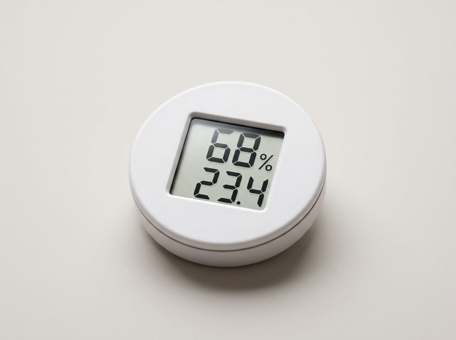 Petit hygromètre numérique rond